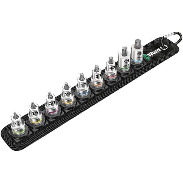 Wera - Hex & Torx Bit Socket Sets Type: Torx Bit Socket Set Drive Size: 3/8 - Industrial Tool & Supply