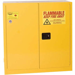 Eagle - Safety Cabinets Hazardous Chemical Type: Flammable and Combustible Liquids Color: Yellow - Industrial Tool & Supply