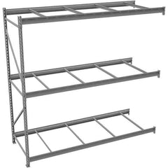 Tennsco - 3 Shelf Add-On No Deck Open Steel Shelving - 48" Wide x 72" High x 24" Deep, Medium Gray - Industrial Tool & Supply