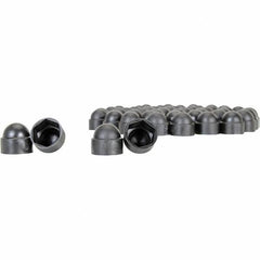 Vestil - 9/16" Bollard Cap - Black, Plastic, Smooth Surface - Industrial Tool & Supply