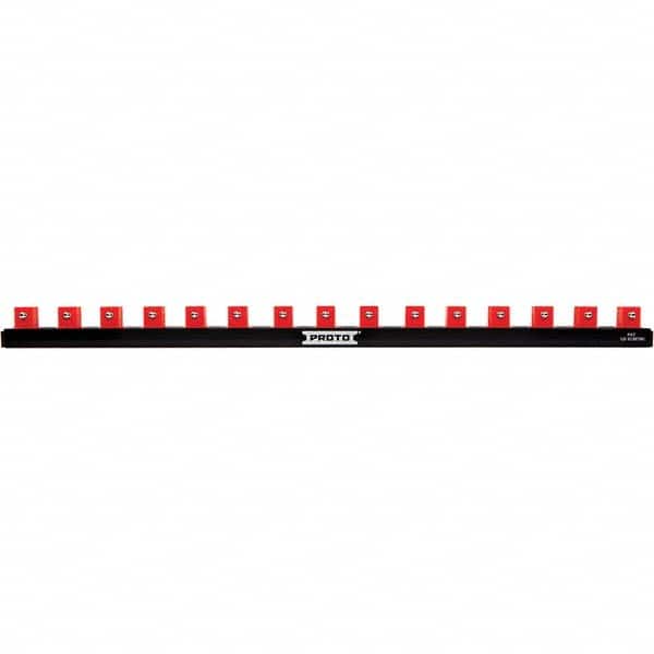 Stanley - Socket Holders & Trays Type: Clip Rail Drive Size: 1/2 - Industrial Tool & Supply