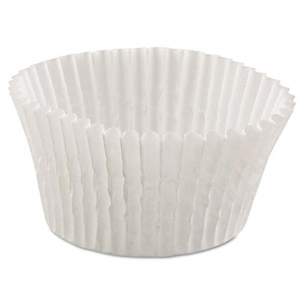 Hoffmaster - Fluted Bake Cups, 4 1/2 Diam x 1 1/4h, White, 500/Pack, 20 Pack/Carton - Industrial Tool & Supply
