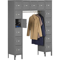 Tennsco - 15 Door, 15 Tier, Welded Locker - Industrial Tool & Supply