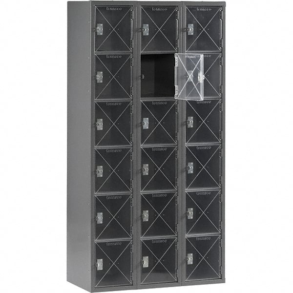 Tennsco - 18 Door, 6 Tier, Welded Locker - Industrial Tool & Supply