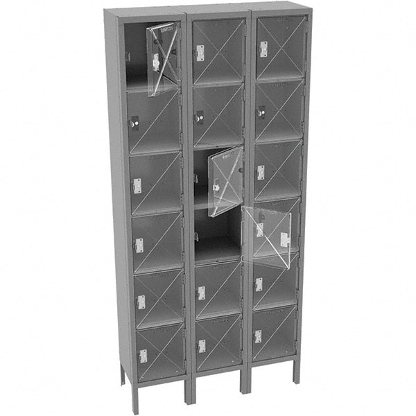 Tennsco - 18 Door, 6 Tier, Welded Locker - Industrial Tool & Supply