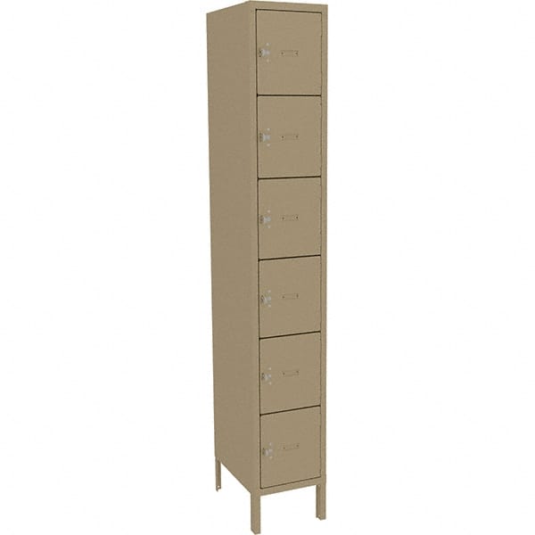 Tennsco - 6 Door, 6 Tier, Welded Locker - Industrial Tool & Supply