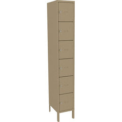 Tennsco - 6 Door, 6 Tier, Welded Locker - Industrial Tool & Supply