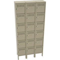 Tennsco - 18 Door, 6 Tier, Welded Locker - Industrial Tool & Supply