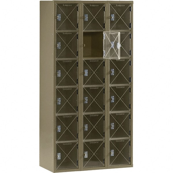 Tennsco - 18 Door, 6 Tier, Welded Locker - Industrial Tool & Supply