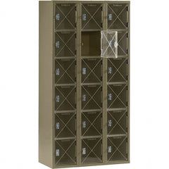 Tennsco - 18 Door, 6 Tier, Welded Locker - Industrial Tool & Supply
