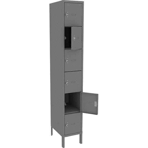 Tennsco - 6 Door, 6 Tier, Welded Locker - Industrial Tool & Supply