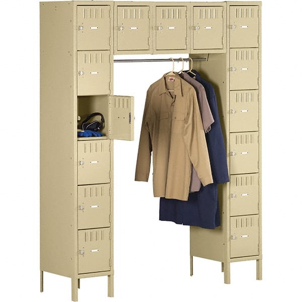 Tennsco - 15 Door, 15 Tier, Welded Locker - Industrial Tool & Supply