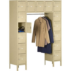 Tennsco - 15 Door, 15 Tier, Welded Locker - Industrial Tool & Supply