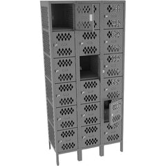 Tennsco - 18 Door, 6 Tier, Welded Locker - Industrial Tool & Supply