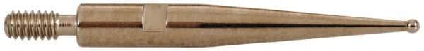 INTERAPID - 0.031" Ball Diam, Steel, Ball Test Indicator Contact Point - 0.65" Contact Point Length, Use with Brown & Sharpe Interapid 312 Dial Test Indicators (Except 74.111965 & 74.111958) - Industrial Tool & Supply