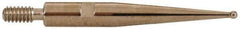 INTERAPID - 0.031" Ball Diam, Steel, Ball Test Indicator Contact Point - 0.65" Contact Point Length, Use with Brown & Sharpe Interapid 312 Dial Test Indicators (Except 74.111965 & 74.111958) - Industrial Tool & Supply