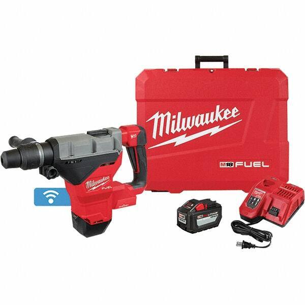 Milwaukee Tool - 18 Volt 1-3/4" SDS Max Chuck Cordless Rotary Hammer - 2900 BPM, 380 RPM, Reversible - Industrial Tool & Supply