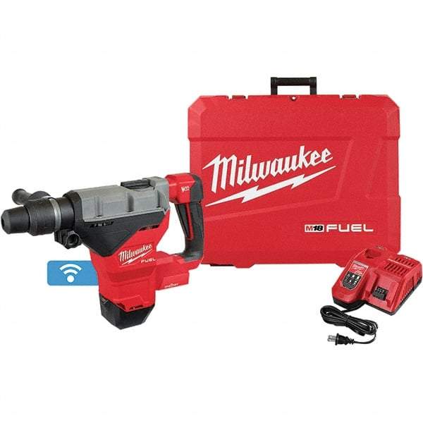 Milwaukee Tool - 18 Volt 1-3/4" SDS Max Chuck Cordless Rotary Hammer - 2900 BPM, 380 RPM, Reversible - Industrial Tool & Supply