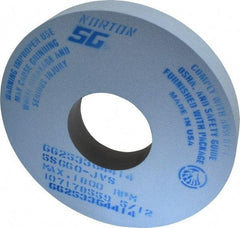 Norton - 14" Diam x 5" Hole x 2" Thick, J Hardness, 60 Grit Surface Grinding Wheel - Ceramic, Type 1, Medium Grade, 1,800 Max RPM, Vitrified Bond, No Recess - Industrial Tool & Supply