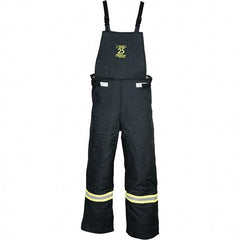 Oberon - Size S, Black, Zippered with Flap, Arc Flash Bib Overall - 36" Chest, Aramid - Industrial Tool & Supply