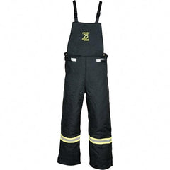 Oberon - Size M, Black, Zippered with Flap, Arc Flash Bib Overall - 39" Chest, Aramid - Industrial Tool & Supply