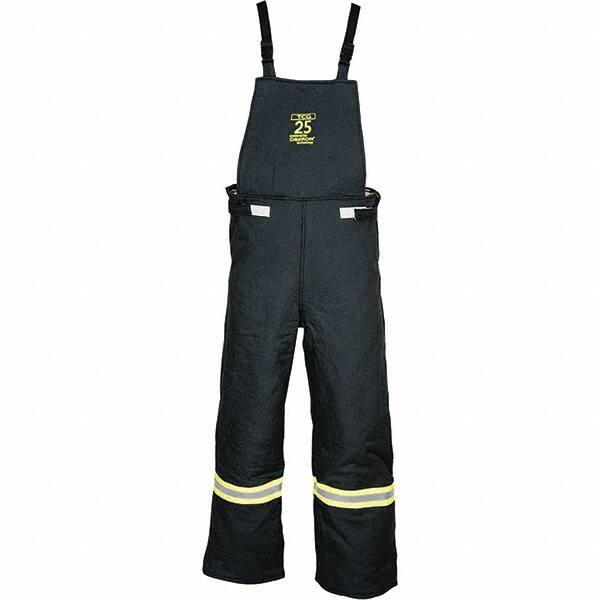 Oberon - Size 3-XL, Black, Zippered with Flap, Arc Flash Bib Overall - 54" Chest, Aramid - Industrial Tool & Supply
