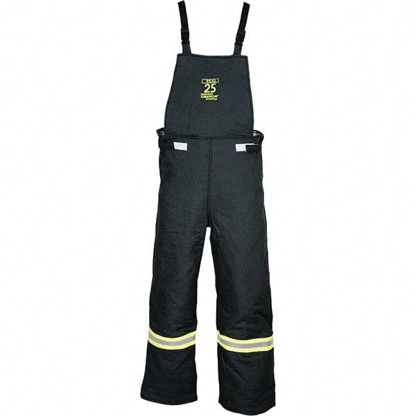 Oberon - Size 5XL, Black, Zippered with Flap, Arc Flash Bib Overall - 62" Chest, Aramid - Industrial Tool & Supply