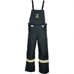 Oberon - Size 5XL, Black, Zippered with Flap, Arc Flash Bib Overall - 62" Chest, Aramid - Industrial Tool & Supply