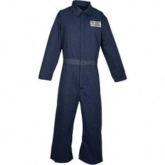 Oberon - Size 2XL, Navy Blue, Velcro Front Closure, Arc Flash Coverall - 50" Chest, Inherently Flame Resistant Aramid - Industrial Tool & Supply