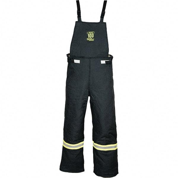 Oberon - Size S, Black, Zippered with Flap, Arc Flash Bib Overall - 36" Chest, Aramid - Industrial Tool & Supply