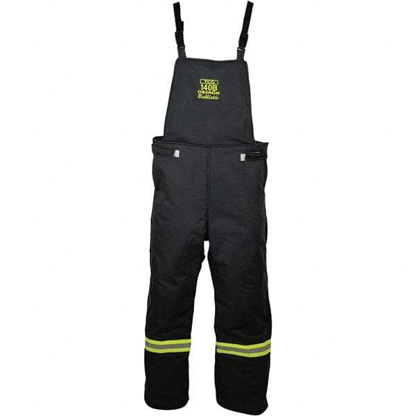 Oberon - Size 4XL, Black, Zippered with Flap, Arc Flash Bib Overall - 58" Chest, Aramid - Industrial Tool & Supply