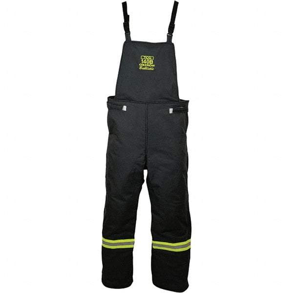 Oberon - Size L, Black, Zippered with Flap, Arc Flash Bib Overall - 42" Chest, Aramid - Industrial Tool & Supply