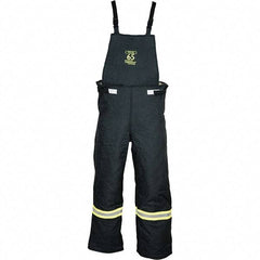 Oberon - Size M, Black, Zippered with Flap, Arc Flash Bib Overall - 39" Chest, Aramid - Industrial Tool & Supply