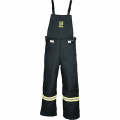 Oberon - Size 5XL, Black, Zippered with Flap, Arc Flash Bib Overall - 62" Chest, Aramid - Industrial Tool & Supply