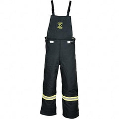 Oberon - Size 4XL, Black, Zippered with Flap, Arc Flash Bib Overall - 58" Chest, Aramid - Industrial Tool & Supply