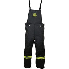 Oberon - Size 3-XL, Black, Zippered with Flap, Arc Flash Bib Overall - 54" Chest, Aramid - Industrial Tool & Supply
