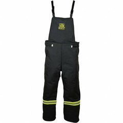 Oberon - Size M, Black, Zippered with Flap, Arc Flash Bib Overall - 39" Chest, Aramid - Industrial Tool & Supply