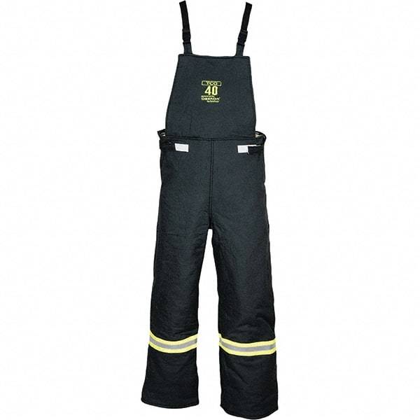 Oberon - Size S, Black, Zippered with Flap, Arc Flash Bib Overall - 36" Chest, Aramid - Industrial Tool & Supply