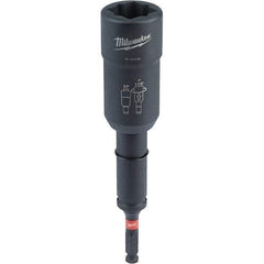 Milwaukee Tool - 1/2" Lineman's Utility Socket - 7/16" Drive, 10" OAL, 2.3" Socket Nose Diam - Industrial Tool & Supply