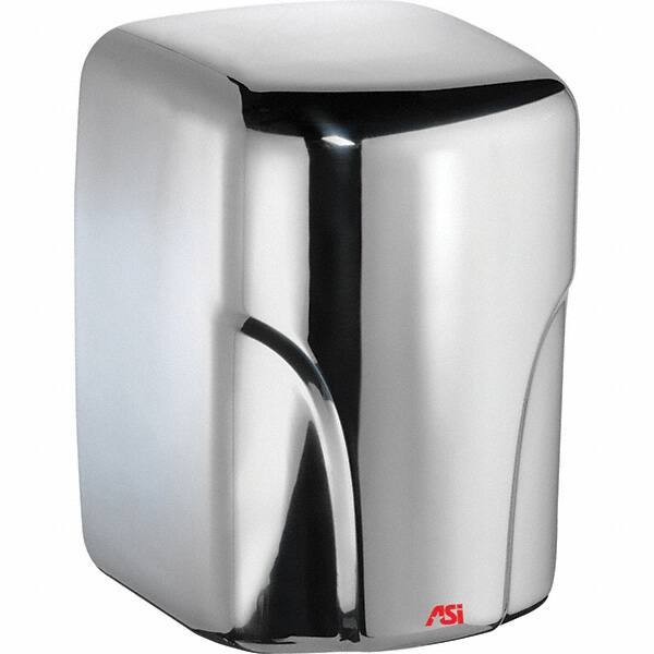 ASI-American Specialties, Inc. - 1600 Watt Bright Stainless Steel Finish Electric Hand Dryer - 110/120 Volts, 14.6 Amps, 8-1/16" Wide x 11-19/64" High x 7-5/64" Deep - Industrial Tool & Supply