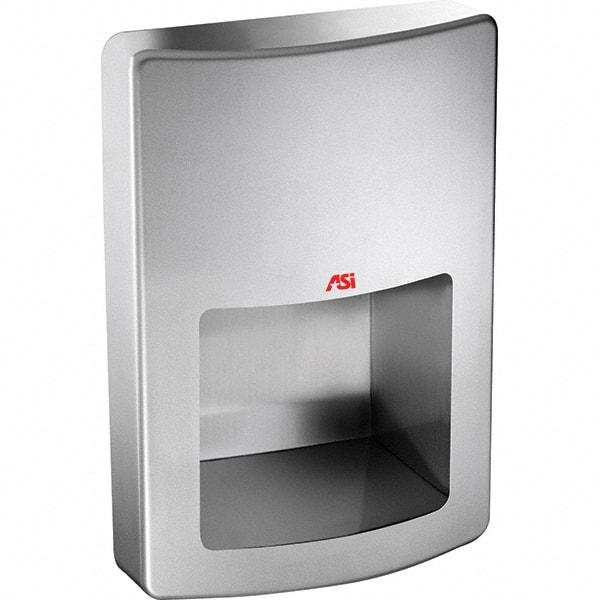 ASI-American Specialties, Inc. - 1000 Watt Satin Stainless Steel Finish Electric Hand Dryer - 120 Volts, 8.3 Amps, 11" Wide x 15-1/2" High x 5-23/32" Deep - Industrial Tool & Supply