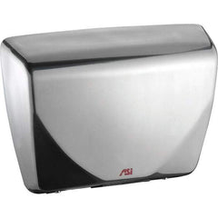 ASI-American Specialties, Inc. - 2200 Watt Satin Stainless Steel Finish Electric Hand Dryer - 100-240 Volts, 18.3 Amps, 14-7/16" Wide x 10-13/16" High x 3-15/16" Deep - Industrial Tool & Supply