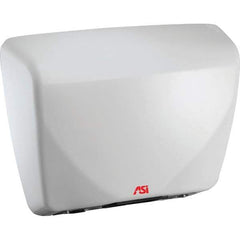 ASI-American Specialties, Inc. - 2200 Watt White Finish Electric Hand Dryer - 100-240 Volts, 18.3 Amps, 15-3/32" Wide x 11-7/32" High x 3-15/16" Deep - Industrial Tool & Supply