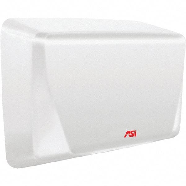 ASI-American Specialties, Inc. - 1000 Watt White Finish Electric Hand Dryer - 277 Volts, 5.2 Amps, 10-5/8" Wide x 8-15/32" High x 4" Deep - Industrial Tool & Supply