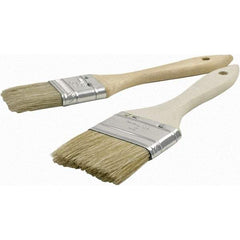 Brush Research Mfg. - 1" Flat Hog General Purpose Paint Brush - 1-5/8" Bristle Length, 6" Wood Beavertail Handle - Industrial Tool & Supply
