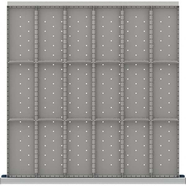 LISTA - 18-Compartment Drawer Divider Layout for 3.15" High Drawers - Industrial Tool & Supply
