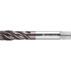 Walter-Prototyp - 1-1/4-7 UNC 5 Flute 2B/3B Semi-Bottoming Spiral Flute Tap - High Speed Steel, TiAlN Finish, 180mm OAL, Right Hand Flute, Right Hand Thread, Series TC117 - Industrial Tool & Supply