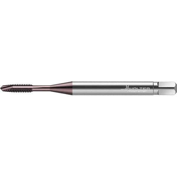 Walter-Prototyp - #2-56 UNC 2 Flute 2B Plug Spiral Point Tap - High Speed Steel, TiAlN Finish, Right Hand Thread, Series TC217 - Exact Industrial Supply