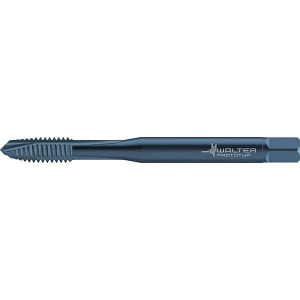 Walter-Prototyp - #8-32 UNC 3 Flute 2B Plug Spiral Point Tap - High Speed Steel, Oxide Finish, Right Hand Thread, Series TC217 - Exact Industrial Supply