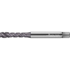 Walter-Prototyp - #8-32 UNC 3 Flute 2BX Semi-Bottoming Spiral Flute Tap - High Speed Steel, TiAlN Finish, 63mm OAL, Right Hand Flute, Right Hand Thread, Series TC142 - Exact Industrial Supply
